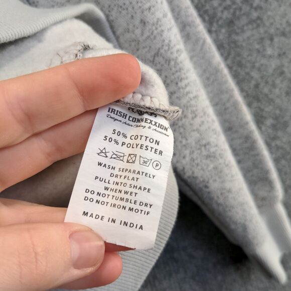 Urban Irish Republic of Ireland Knit Sweatshirt Gray Mens XS Long Sleeve - Picture 11 of 14